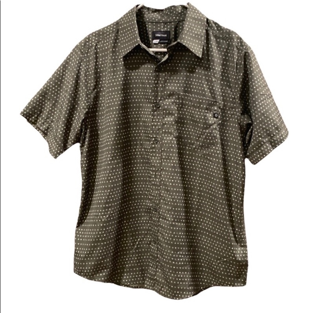 MARMOT Men's Short Sleeve Button Down Shirt Size L
